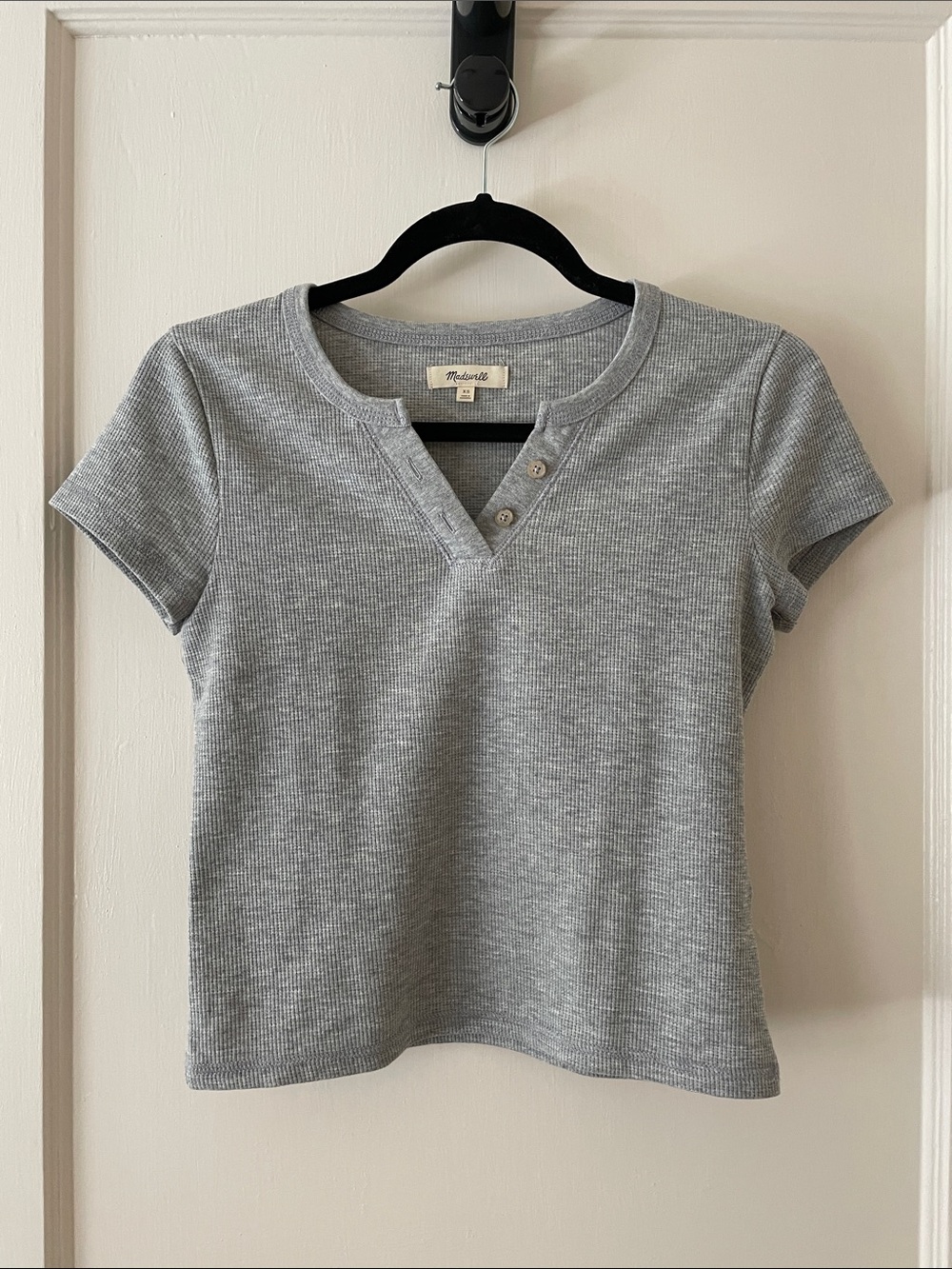 Madewell Gray Textured T-Shirt in Size XS